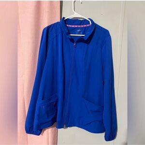 HeartSoul Women’s Hoodie Warm-Up Solid Scrub Jacket and Scrub Top BUNDLE